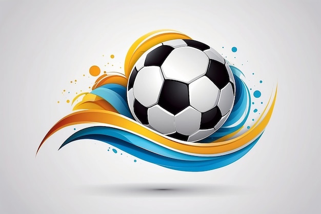 Abstrakter welliger Fußball-Logo-Hintergrund