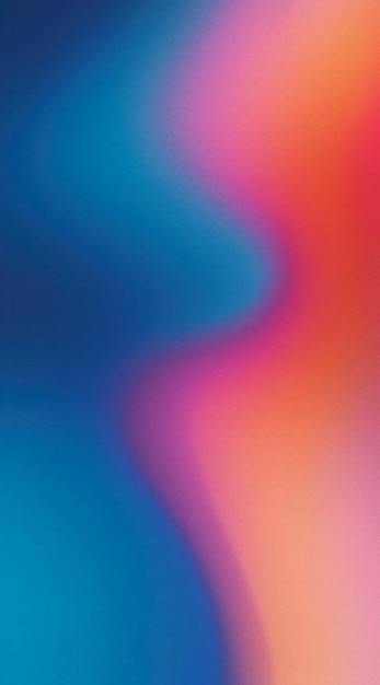 Abstrakter welliger Gradient blauen und orangefarbenen Hintergrunds mit körniger Textur und farbenfrohem glatten Banner