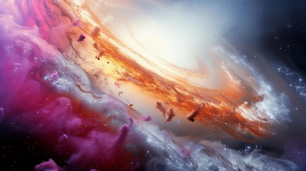 Abstrakter Weltraum-Hintergrund mit Sternen und Nebel 3D-Illustration