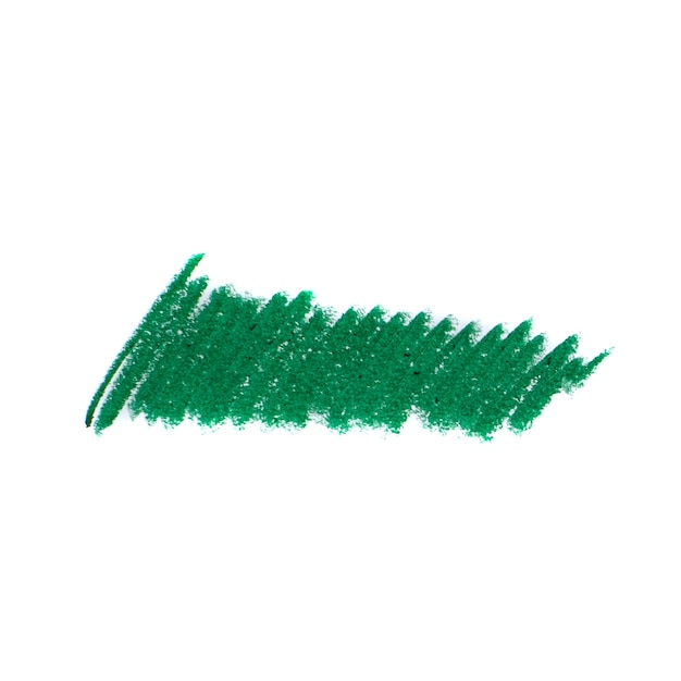 Abstrakter Zeichenstift auf weißem Hintergrund. grüne Kreide-Kritzel-Textur. Wachspastellfleck.