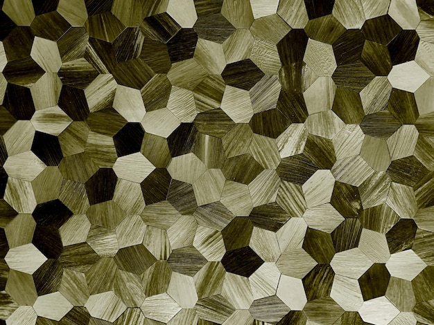 Abstraktes 3D-geometrisches Hintergrunddesign Dunkel milde gelbe Farbe
