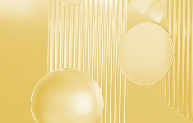 Abstraktes 3D-geometrisches Hintergrunddesign Licht Unsterbliche Gelbe Farbe