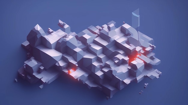 Abstraktes 3D-Rendering modernes Hintergrunddesign mit geometrischem Hintergrund
