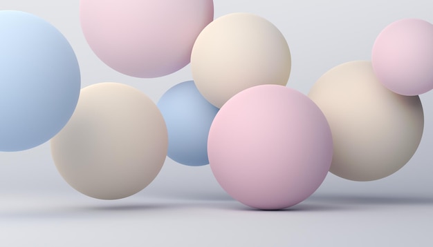 Abstraktes 3D-Rendering von Kugeln