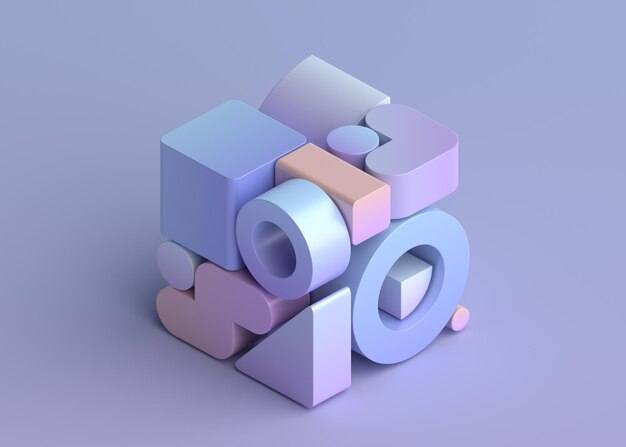 Abstraktes 3D-Rendering