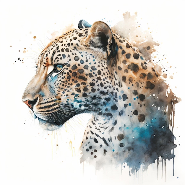 Abstraktes Aquarell exotische tropische afrikanische Tiere