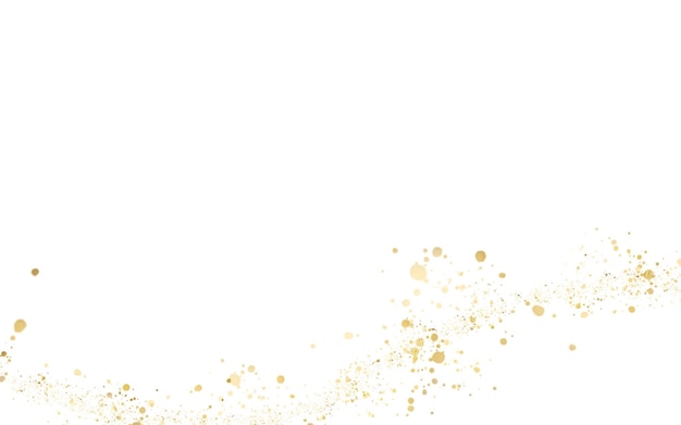 Abstraktes Bild von goldenen Punkten auf weißem Hintergrund