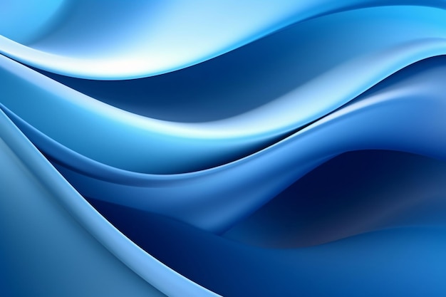 Abstraktes blaues 3D-Wellen-Hintergrundbanner