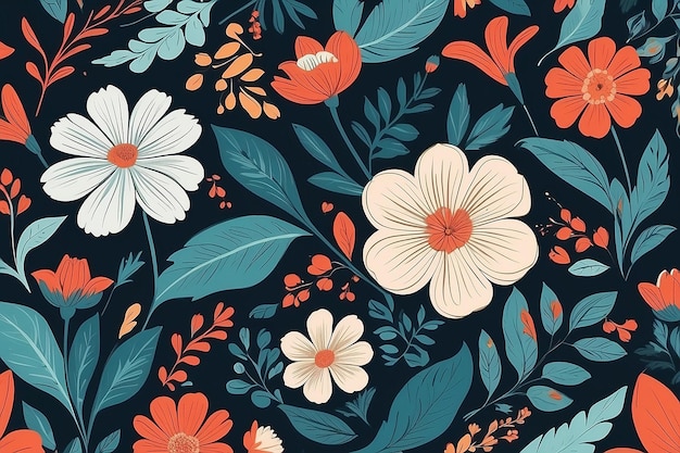 Abstraktes Blumenmuster Hintergrunddesign für Social-Media-Geschichten