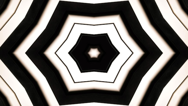 Abstraktes buntes hypnotisches symmetrisches Muster dekorative dekorative Kaleidoskopbewegung geometrische Kreis- und Sternformen