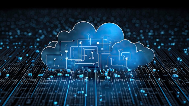 Abstraktes Cloud-Computing-Technologiekonzept