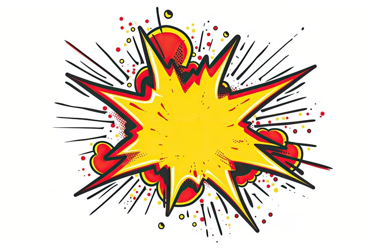 Foto abstraktes comicbuch-explosionsbild