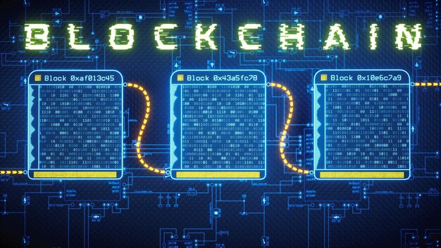 abstraktes Design Foto Blockchain-Technologie