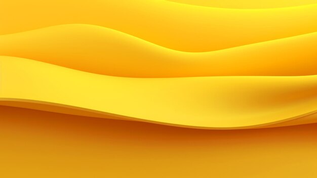 Abstraktes Design mit reichen gelben Wellen mit glatten Kurven und weichen Schatten auf sauberem modernen Hintergrund
