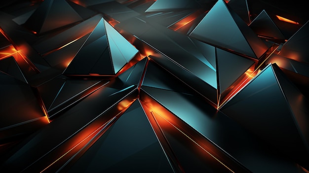 Abstraktes Dreieck des Polygons 3d mit Dunkelheit