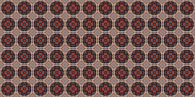 Abstraktes farbenfrohes geometrisches nahtloses Muster symmetrisches Kaleidoskop Modedesign