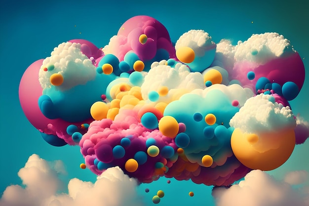 Abstraktes, farbenfrohes Rauchwolken-Hintergrunddesign