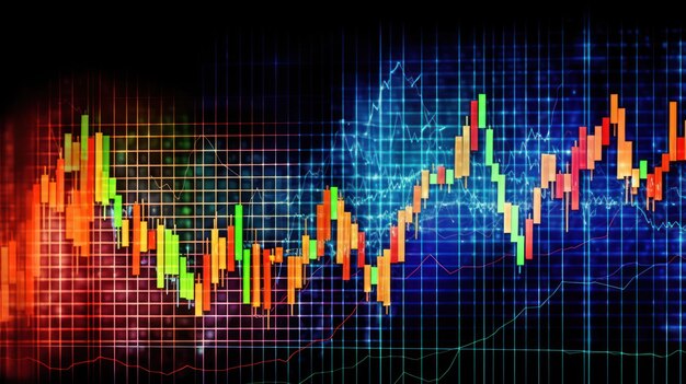 Abstraktes Finanzkonzept mit Finanzdiagramm und -diagramm