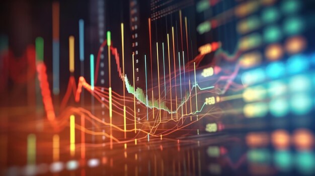 Abstraktes Finanzkonzept mit Finanzdiagramm und -diagramm