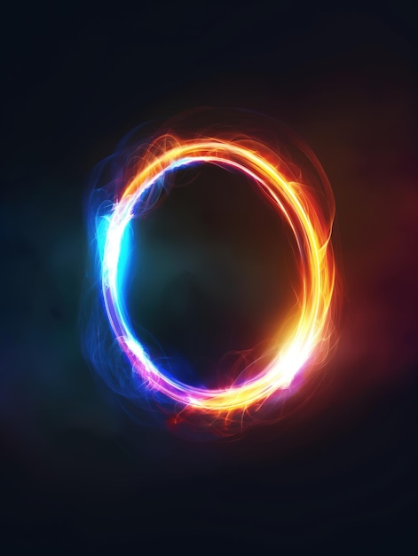 Abstraktes, futuristisches Design des Energiekreises
