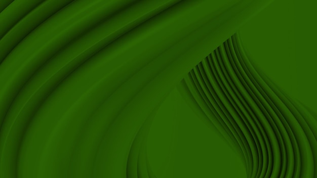 Abstraktes, gebogenes Papier, HD-Hintergrunddesign, dunkles aktives Grün