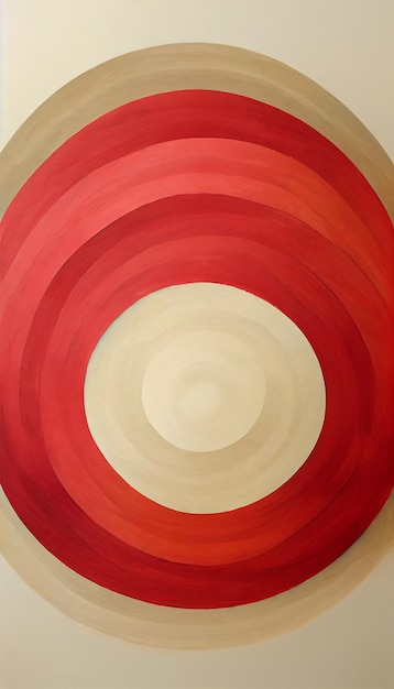 Abstraktes geometrisches Muster Kreis und Dreieck rot und beige modernes und trendiges elegantes Konzept Digitale Kunst 3D-Illustration Kopieren Sie Spacedesign Tapetenverpackung