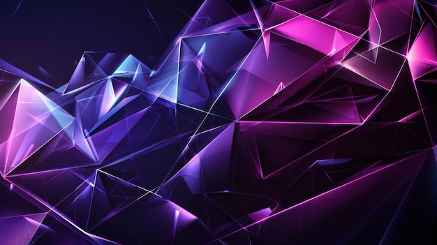Abstraktes geometrisches Muster mit Neonlichtern