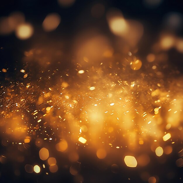 Abstraktes Gold-Bokeh-Hintergrund Weihnachts- und Neujahrskonzept