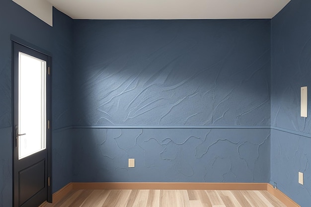 Abstraktes Grunge-Dekorationsrelief Marine-Blau-Stucco-Wandtextur Breitwinkel-rauer farbiger Hintergrund