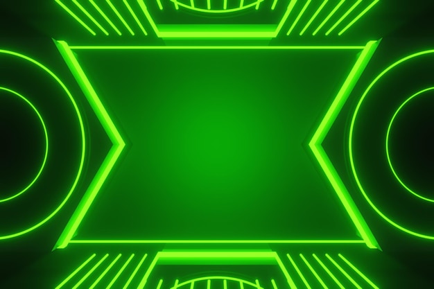 Foto abstraktes hintergrundvideospiel von esports scifi gaming cyberpunk vr virtuelle realitätssimulation und metaverse-szene stehen auf der podestbühne 3d-illustration, die einen futuristischen neonlichtraum rendert