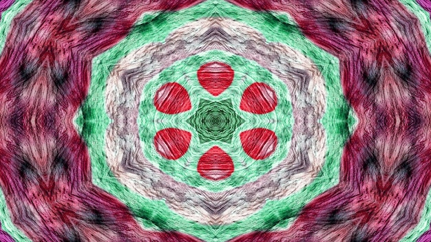 Abstraktes hölzernes Hintergrundkonzept symmetrisches Muster dekorative dekorative Kaleidoskopbewegung geometrischer Kreis und Sternformen