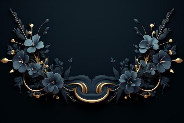 Abstraktes königliches Vintage-Blumenrahmen-Design Dekor-Hintergrund