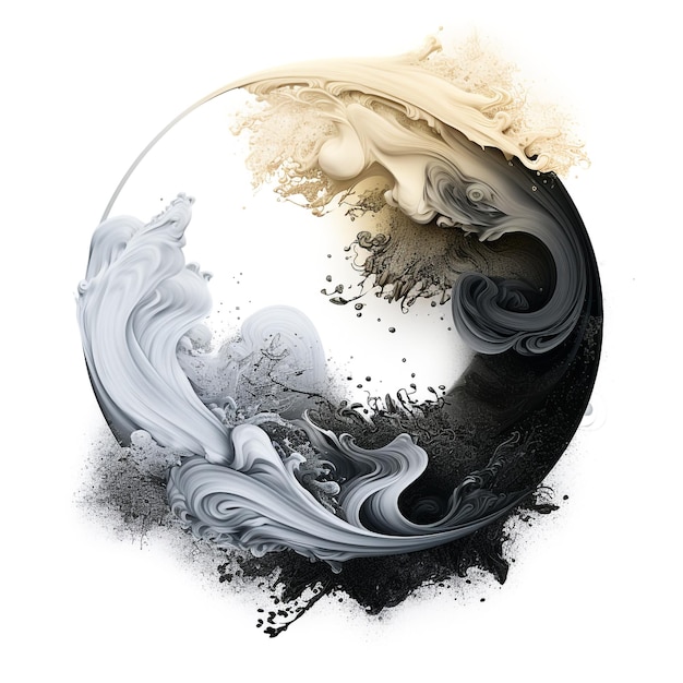 Abstraktes Konzept des Yin-Yang-Symbols