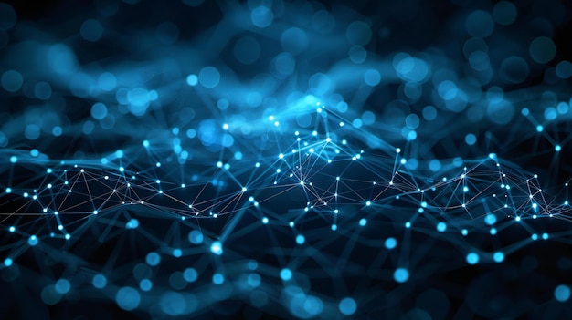 Abstraktes Konzept von miteinander verbundenen digitalen Netzwerken und Datenströmen, die das globale Internet symbolisieren