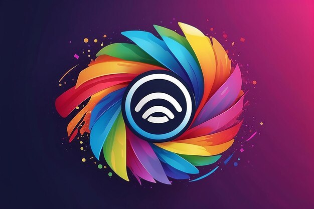 Abstraktes Logo-Design mit Regenbogen-Pride-Konzept generieren mit ai