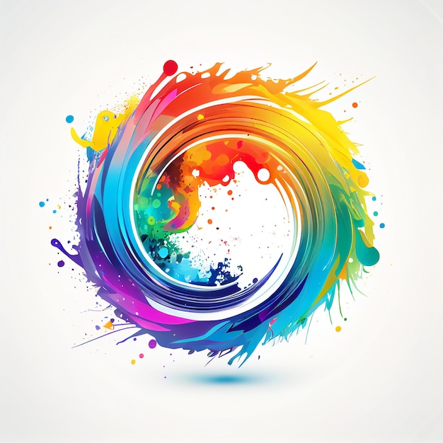 Foto abstraktes logodesign mit regenbogenstolzkonzept, das mit ki generiert wird