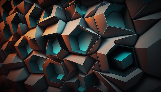 Abstraktes, modernes 3D-Textur-Hintergrundbild für den Desktop mit futuristischem Design, erstellt mit generativer KI