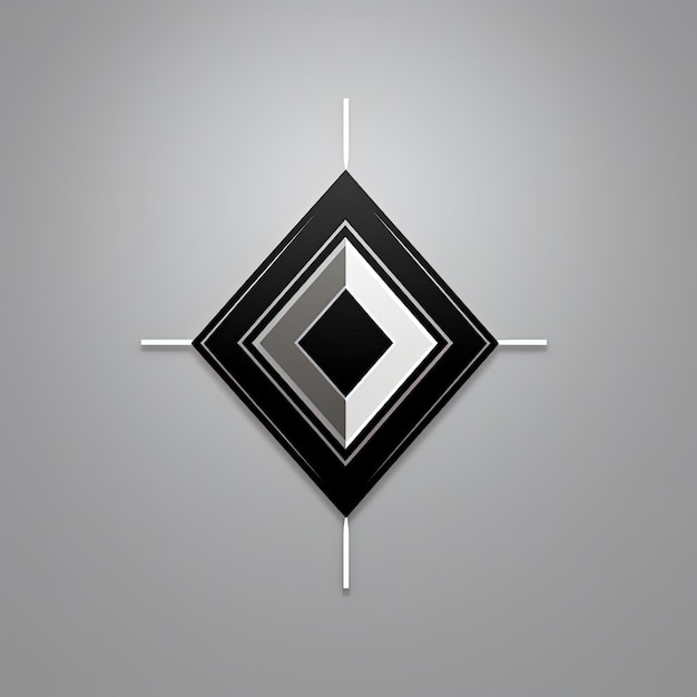 abstraktes Pfeil-Icon in Schwarz-Weiß