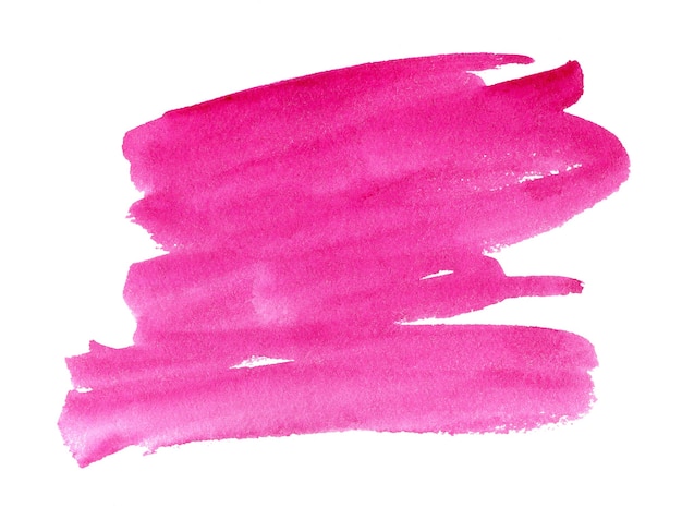 abstraktes rosa Aquarell auf weißem Hintergrund Aquarell Clipart für Text oder Logo