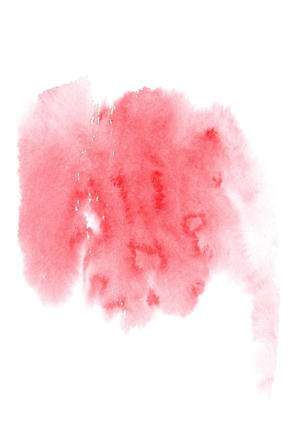 Abstraktes rotes Aquarell auf weißem Hintergrund