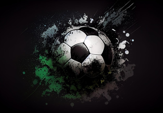 Foto abstraktes sportposter fußball ai-generiertes bild