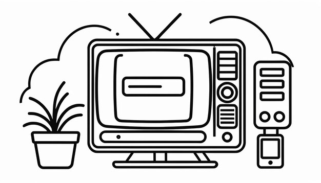 Abstraktes Symbol für TV-Werbemarketing