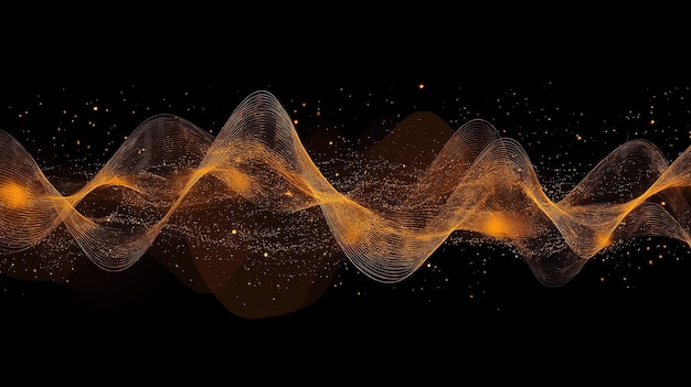 abstraktes Wellenlicht goldene Energie Bewegung Fluss futuristisch dynamisches Hintergrunddesign künstlerisch glatt
