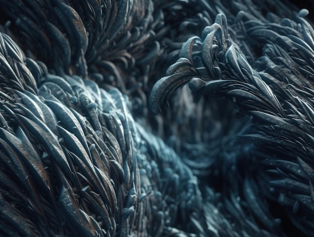 Abstraktes wunderschönes Muster von Frosthintergrund, das mit Generative AI-Technologie erstellt wurde