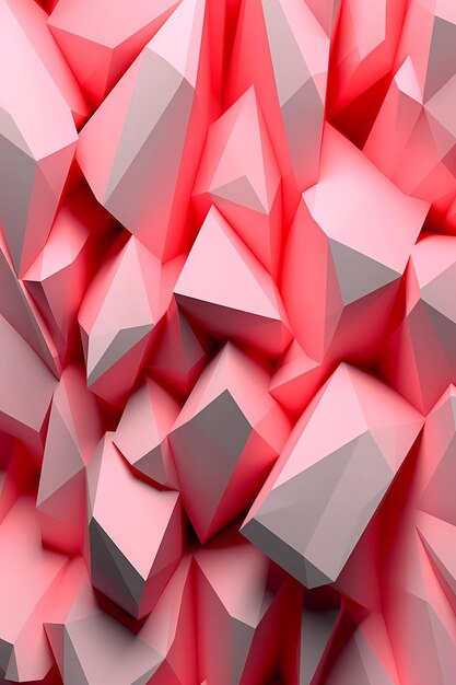 Abstrato 3D rosa branco vermelho geométrico