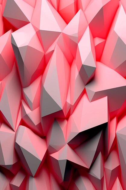 Abstrato 3D rosa branco vermelho geométrico