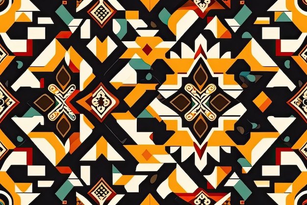 Abstrato africano ou padrão de formas gerado por ai