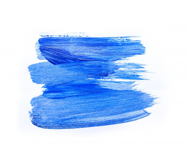 Foto abstrato azul mão desenhada fundo de pintura acrílica