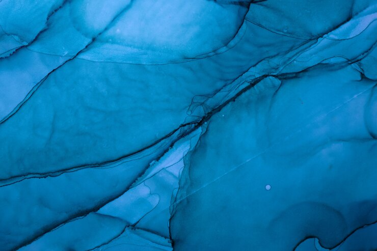 Foto abstrato base aquarela do céu do mar do oceano azul marinho. manchas e manchas de tinta índigo, ondas de água, papel de parede de arte líquida de luxo