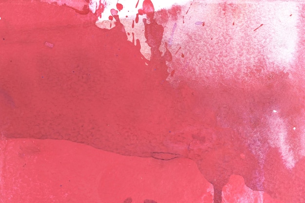 Abstrato base aquarela Tinta rosa vermelha manchada na colagem de arte em tela